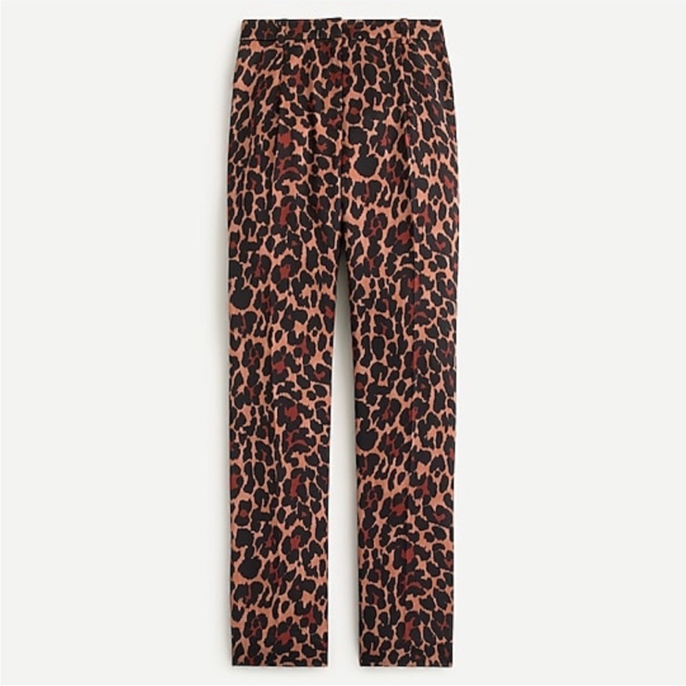 J.Crew Leopard Print Pull-On Pants Elastic Waist Size 00